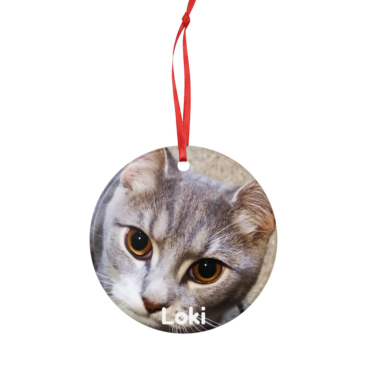 Personalised Pet Photo Christmas Ornament – Custom Cat & Dog Bauble