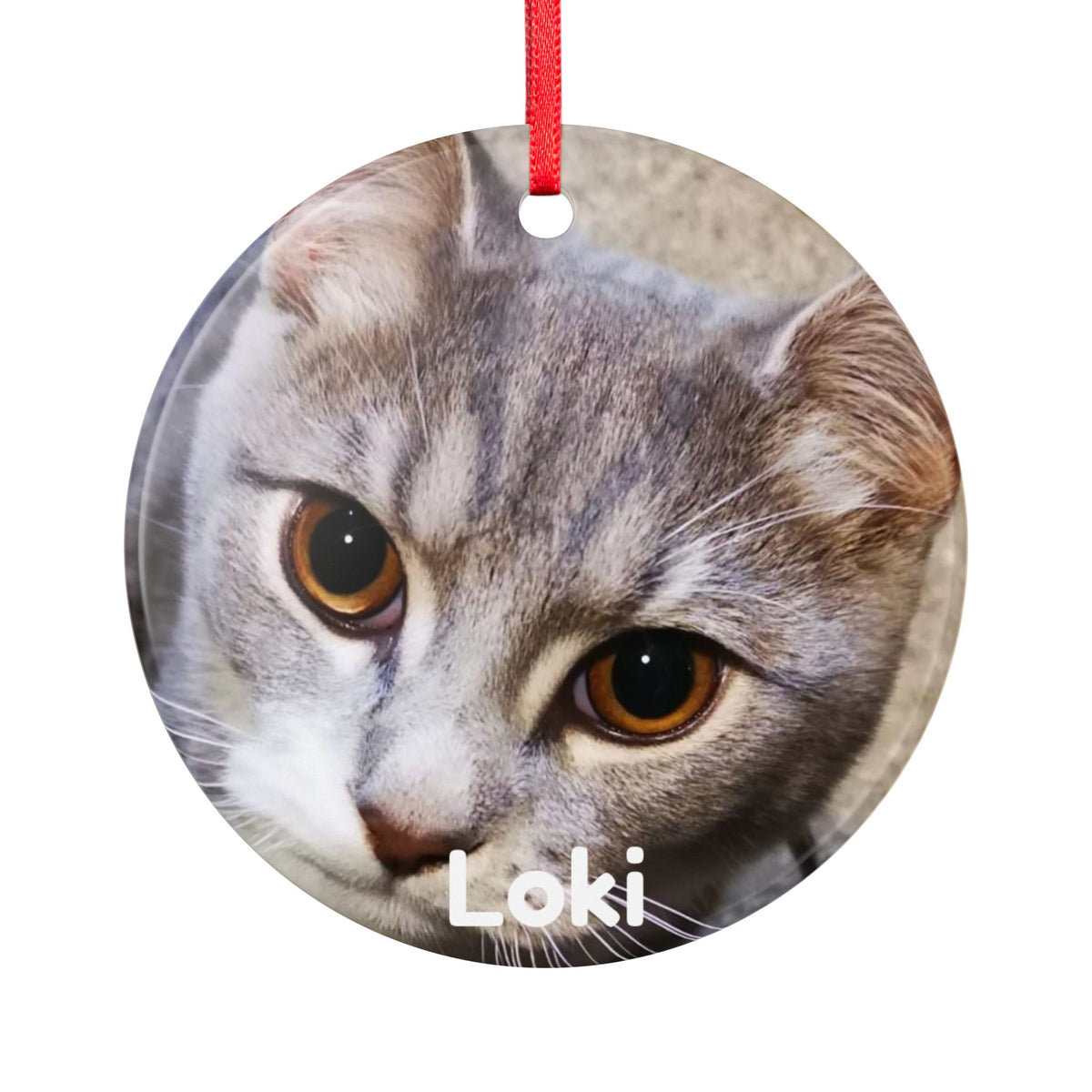 Personalised Pet Photo Christmas Ornament – Custom Cat & Dog Bauble