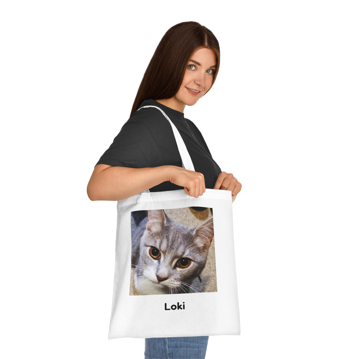 Personalised Pet Photo Tote Bag – Custom Cat & Dog Cotton Shopper