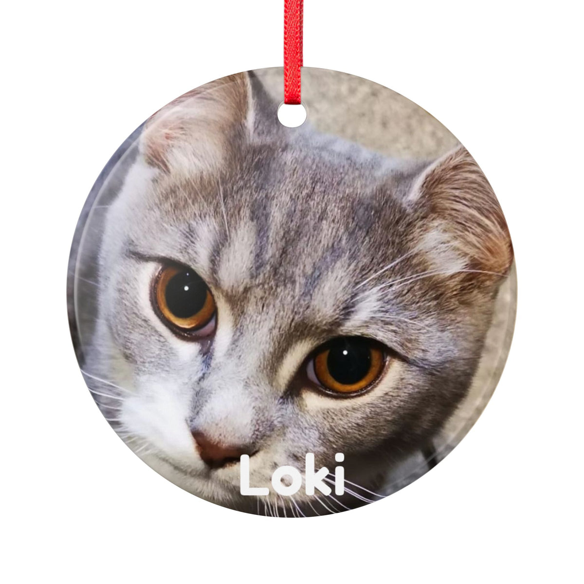 Personalised Pet Photo Christmas Ornament – Custom Cat & Dog Bauble