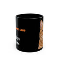 Cat Hair Don't Care Personalised Black Mug – Custom Cat Photo & Name
