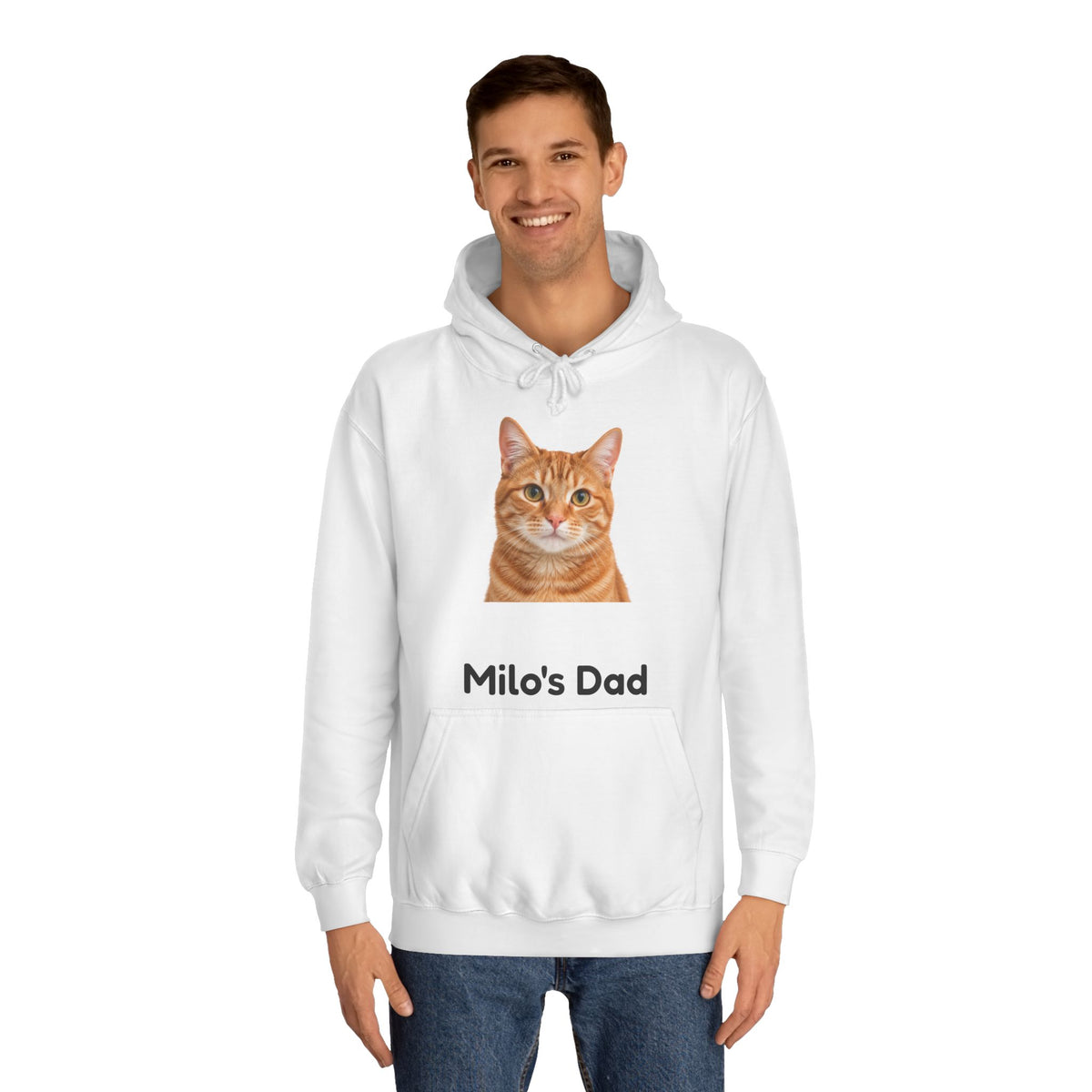 Personalised Pet Photo Hoodie – Cat Dad & Dog Mum Custom Name Hoodie